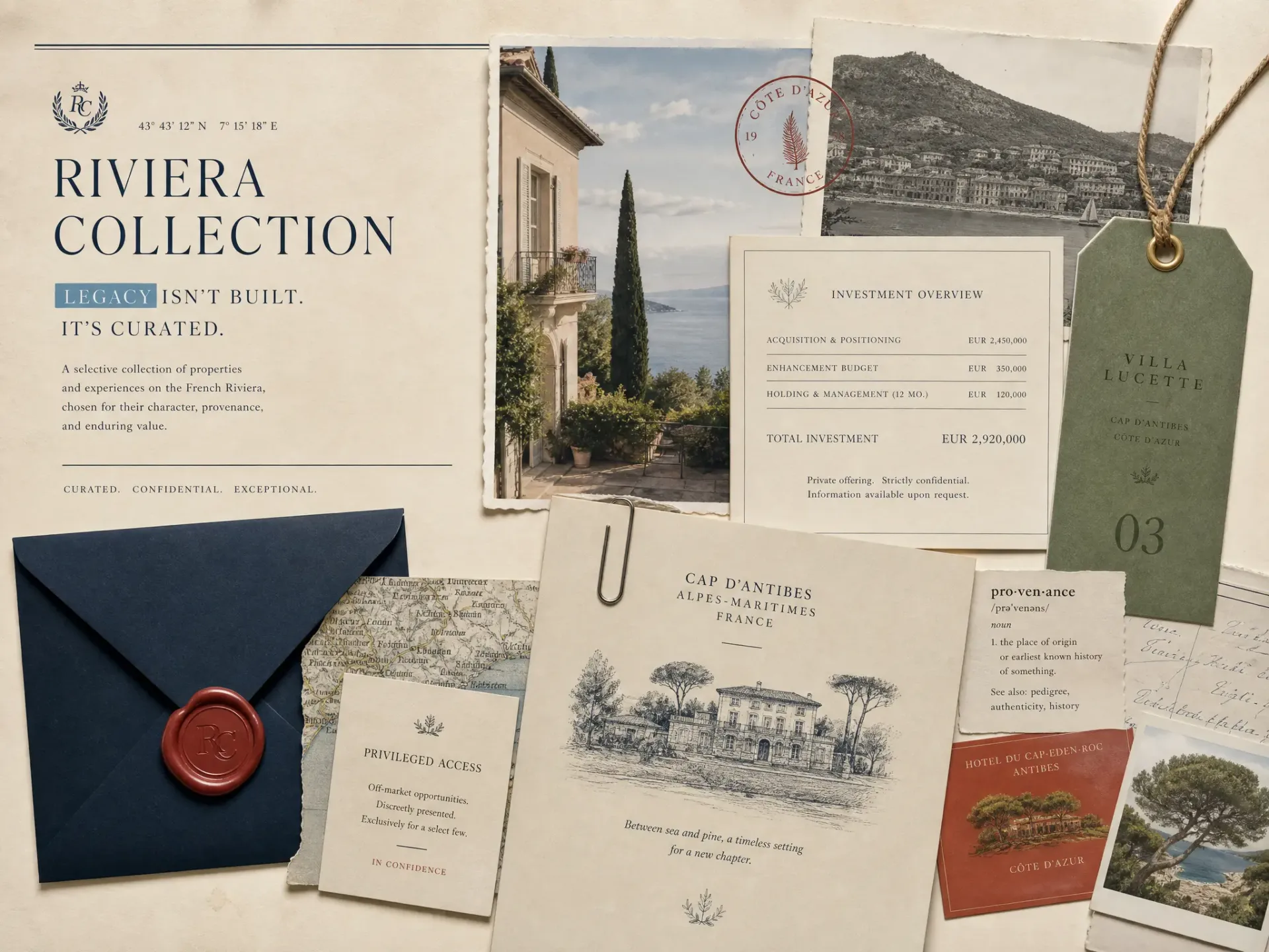 Riviera Collection — curated editorial spread