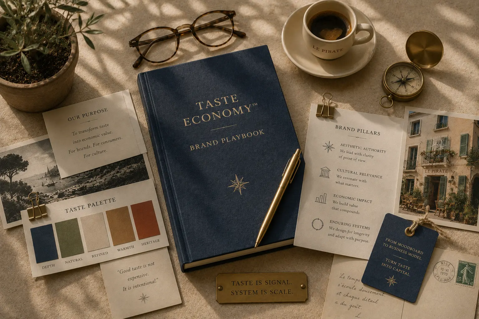 Taste Economy brand playbook — taste has a name